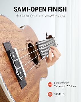 Donner Soprano Ukulele Mahogany Wood 21 inch Ukelele Beginner Kit with Free Online Lesson Gig Bag Strap Nylon String Tuner Picks Ukalalee Yukalalee Bundle Pack DUS-200