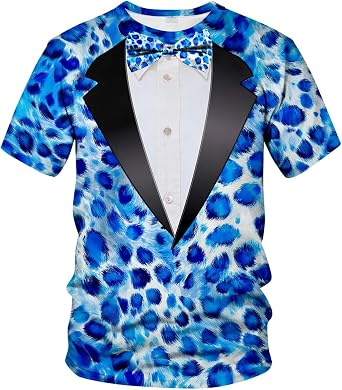 Funny Tuxedo Graphic T-Shirt Novelty Short Sleeve Crewneck Shirt