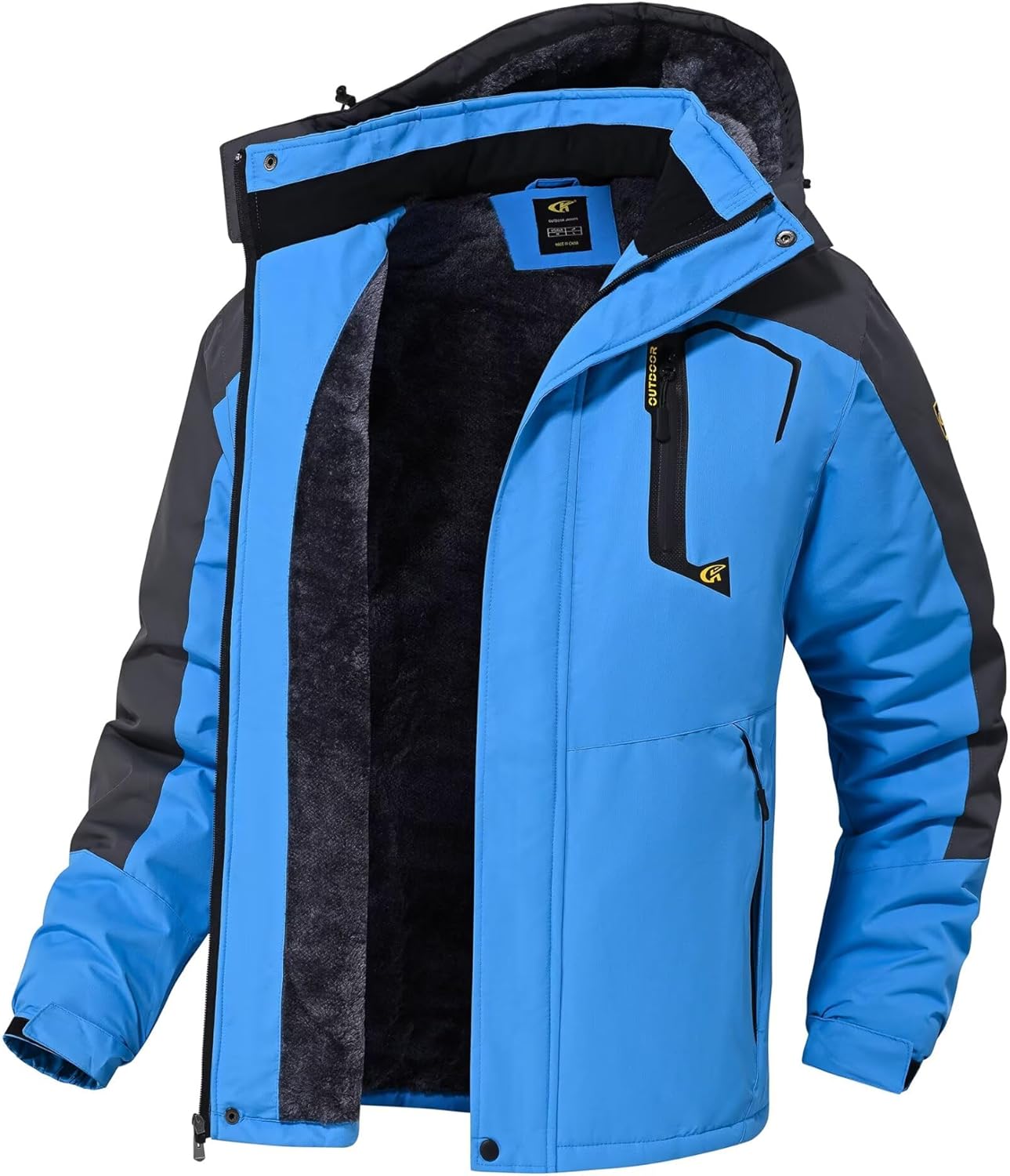 QPNGRP Mens Waterproof Ski Snowboard Jacket Winter Windproof Snow Coat