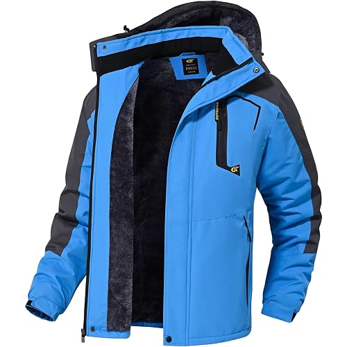 QPNGRP Mens Waterproof Ski Snowboard Jacket Winter Windproof Snow Coat