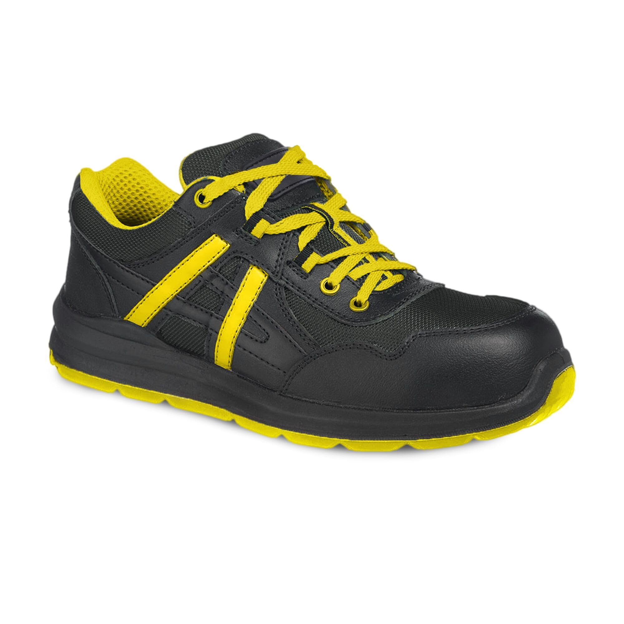 Portwest Compositelite Mersey S1P Safety Trainers Black / Yellow Size 11