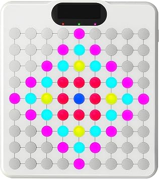Kids Electronic Board Game with 14 Built-in Games, Five-in-a-Row, Four-in-a-Row, Tic-Tac-Toe & Reversal. Portable for Travel, Parties & Birthdays White