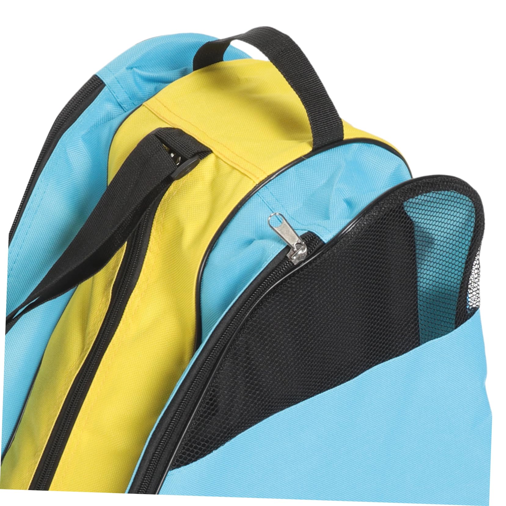 Kisangel Borsa per Pattini a Rotelle in Nylon, Zaino per Trasporto | Custodia per Pattini da Ghiaccio e Rotelle, Facile da Portare e Protezione, Blu Giallo Blu