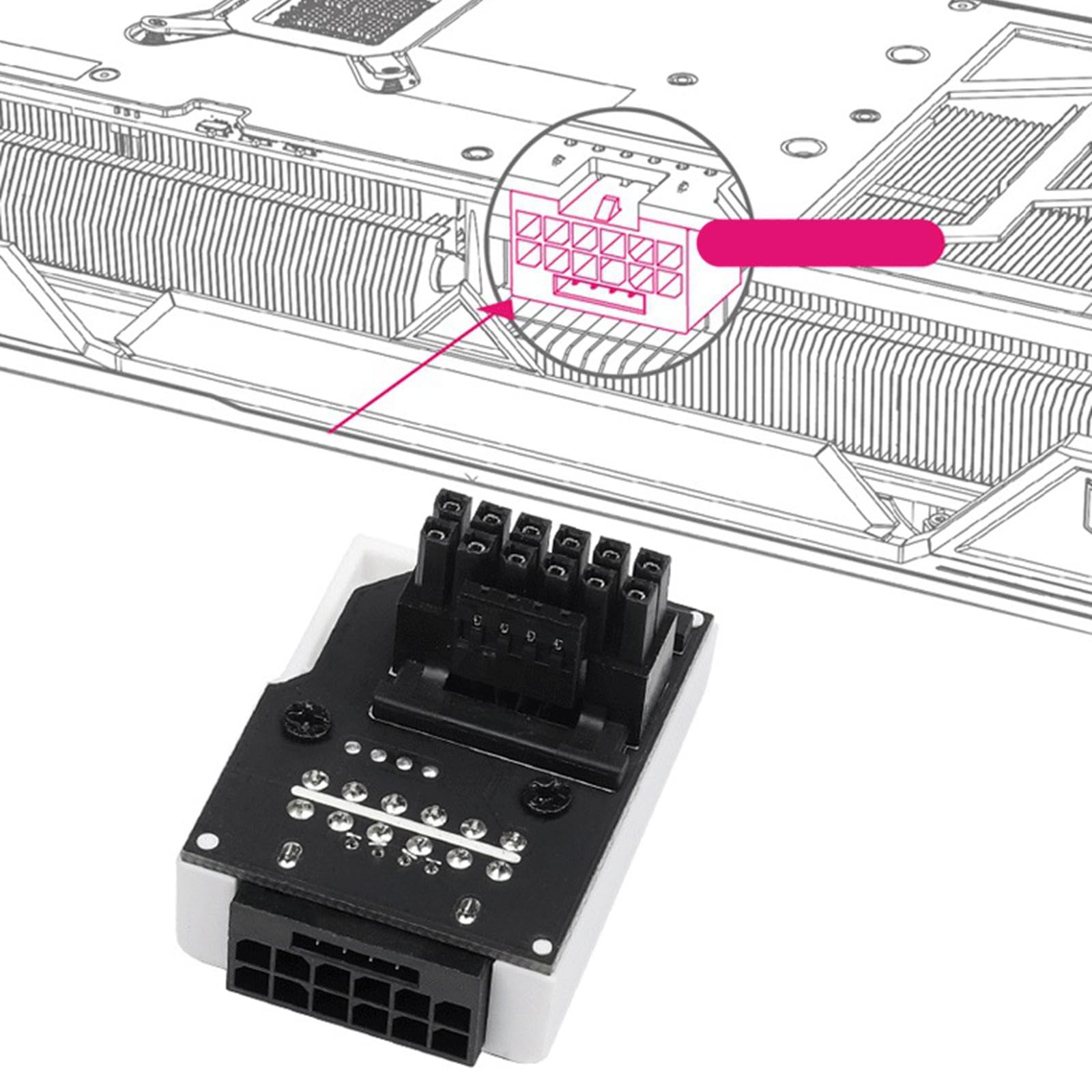 Power Adapter 450W Motherboard Adapter for Video Card Desktops Graphics Card Std White-image-20