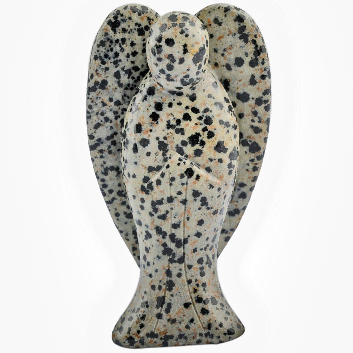 Rockcloud Healing Crystal Gemstone Carved Pocket Crystal Guardian Angel Figurines 4