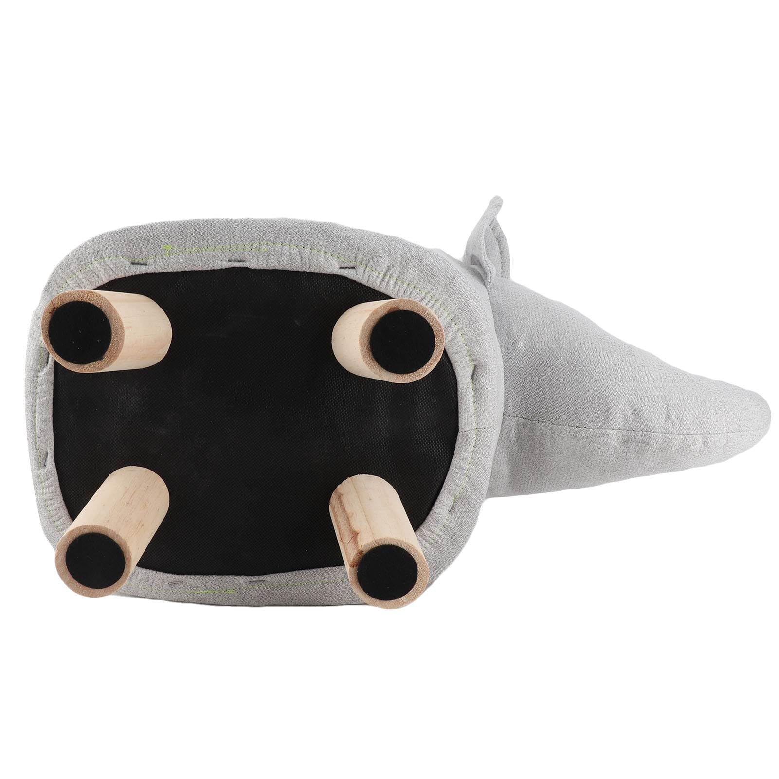 Reposapiés de Animales, Silla única, sofá otomano, reposapiés, Silla pequeña para Dormitorio, Lindo reposapiés otomano pequeño para Sala de Estar (Gris Blanco)