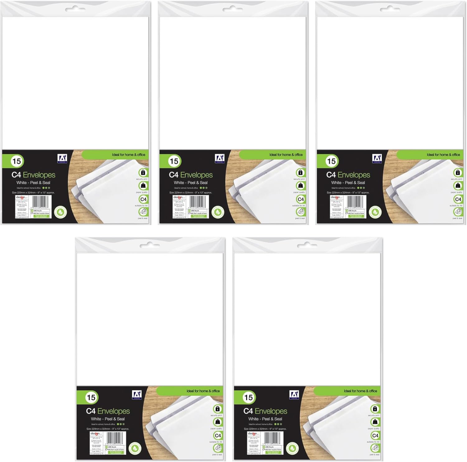 A4 /C4 Envelope -324mm x 229mm White Peel & Seal Envelopes with ...