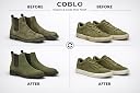 Mr Coblo Nubuck & Suede Shoe Polish Renovator Spray 2 x 125ml for Shoes, Boots & Bags | Restores Color, Revives Texture & Protects Suede & Nubuck Leather | Cleaning Brush | Olive Green | Pack of 2 gallery image