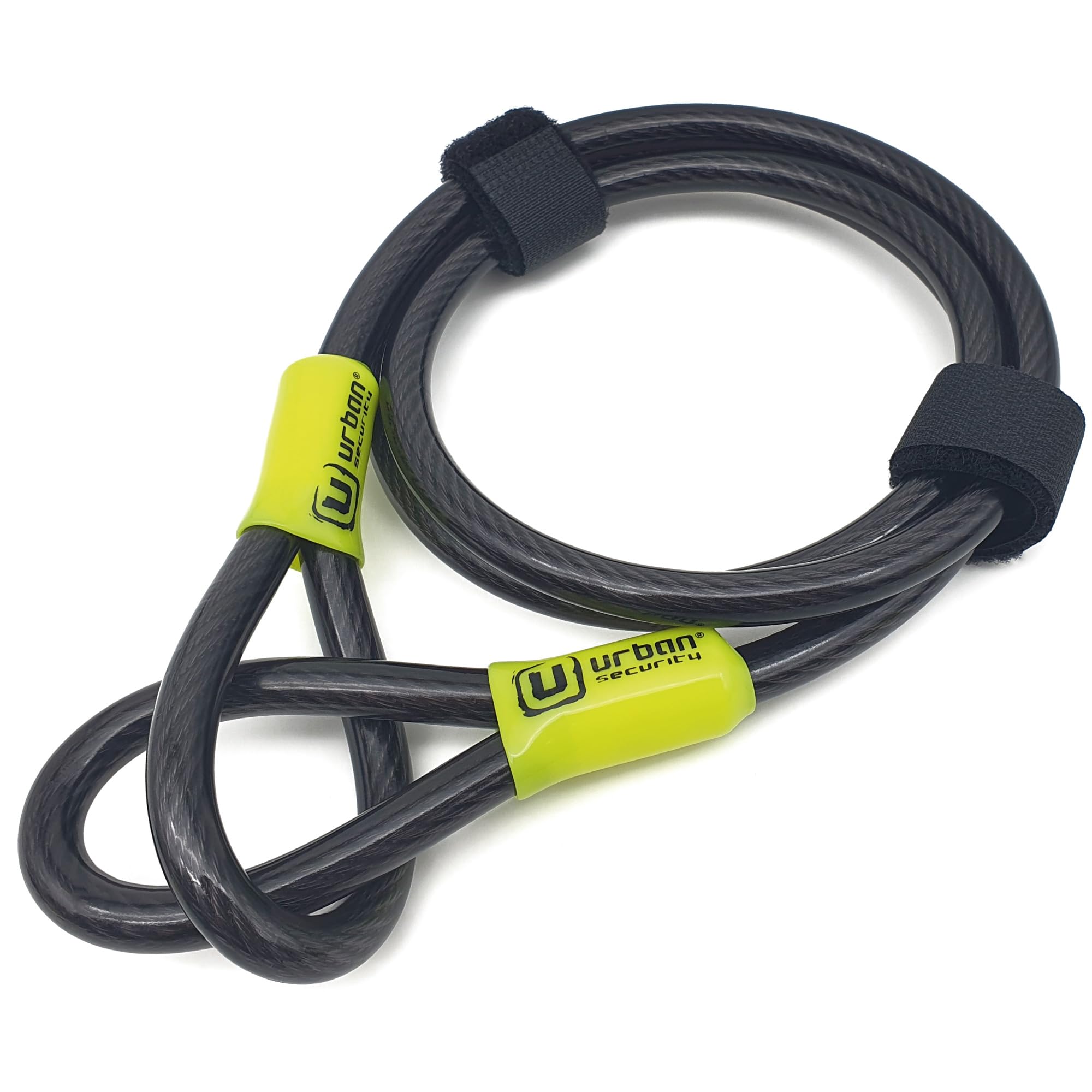 URBAN Câble De Sécurité Vélo 10 Mm – Longueurs 120 Ou 200 Cm, Acier Flexible Gainé PVC, Double Boucle – Antivol Multifonction