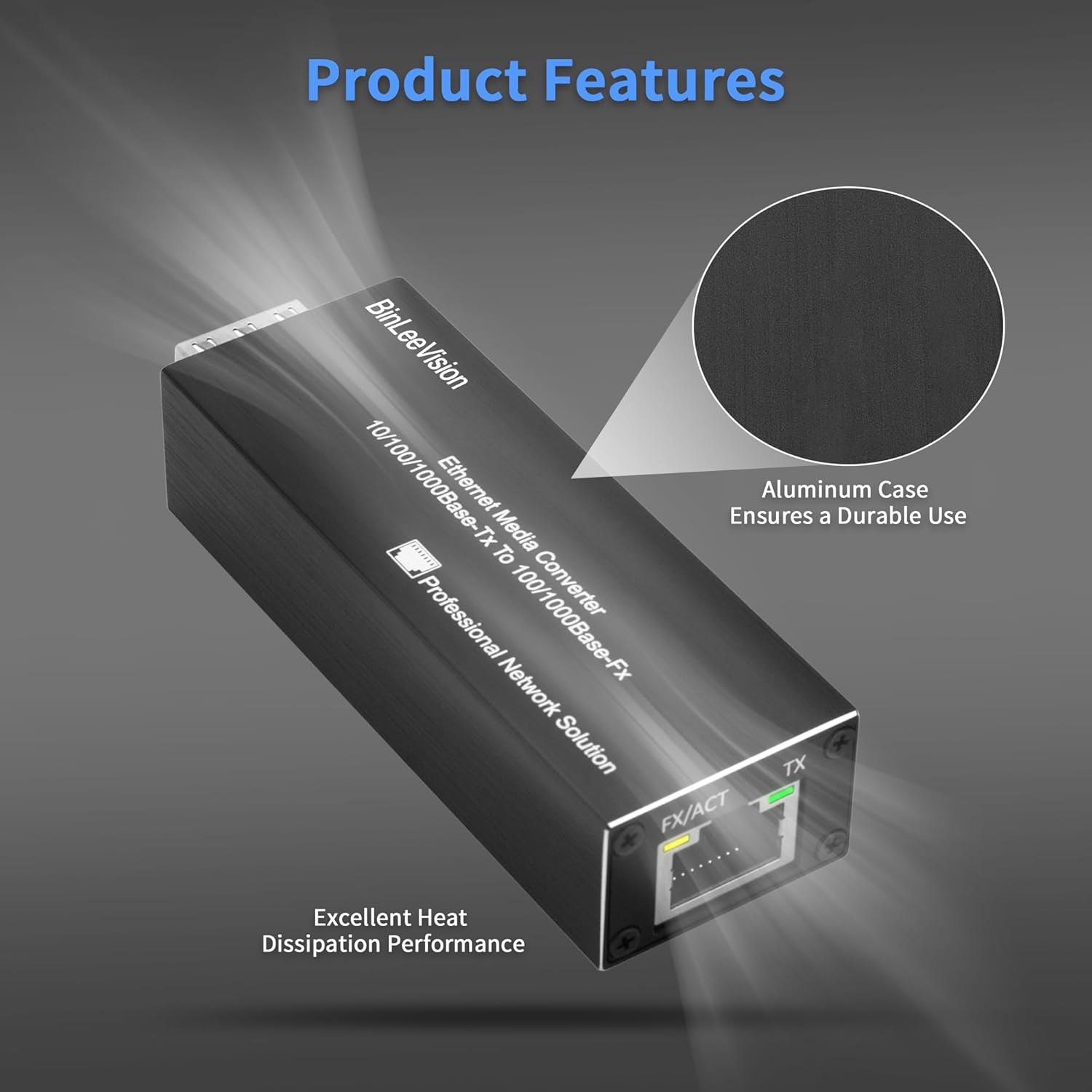 Mini Gigabit Fiber Media Converter Gigabit PoE+ PD 10/100/1000Base-T to SFP Slot Plug & Play Optical Transceiver (Single Unit) Ideal for Surveillance/Network Extension