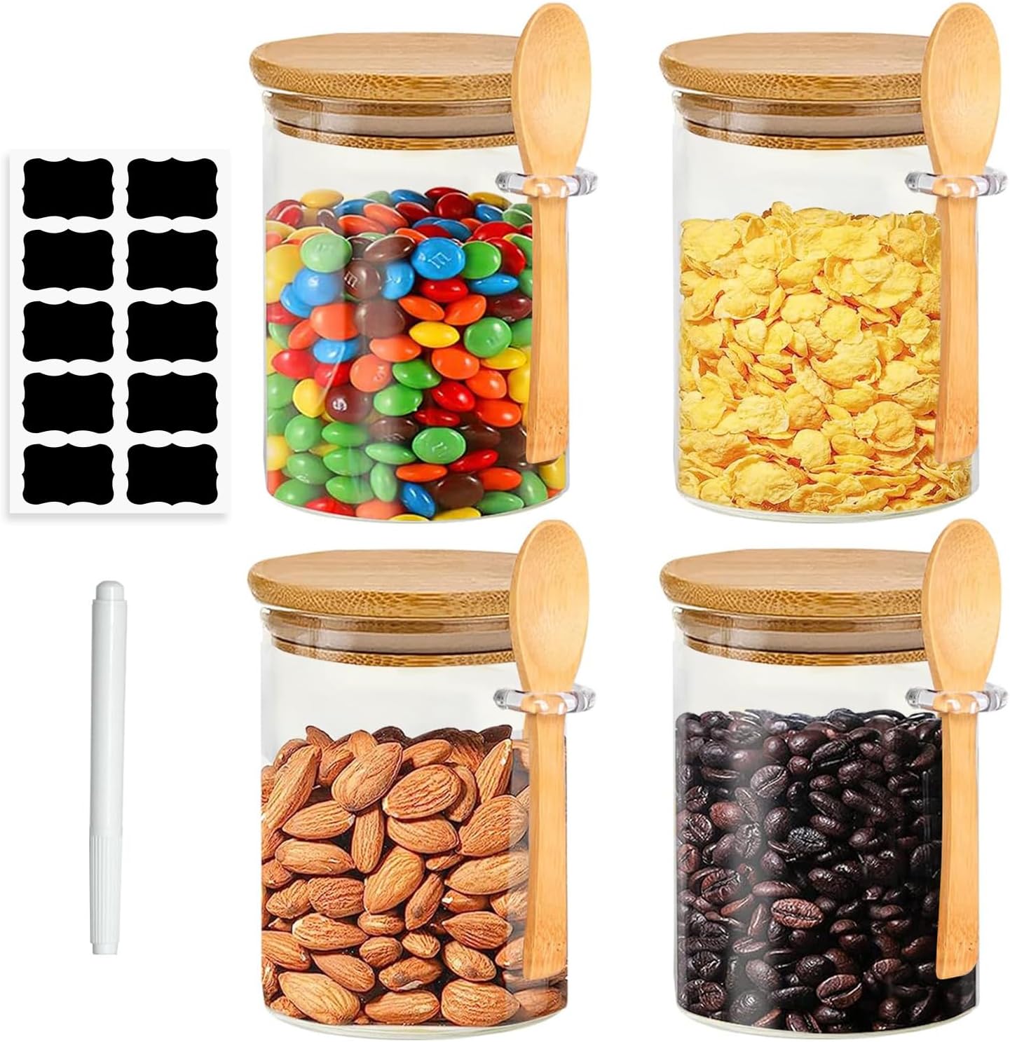 Lot De Bocaux En Verre Avec Couvercle