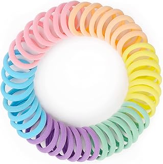 JessLab Hair Ties, 60 Pcs Seamless Gentle Thick Elastic Scrunchies No Damage Hair Ties Ponytail Holders Stretchy Hair Bands Elastic Cords Hair Accessory for Girls Women Ladies, Color Assorted