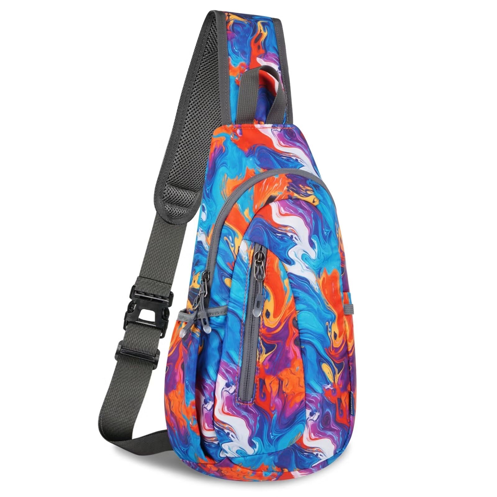 TITECOUGOSmall Sling Bag, Lightweight Crossbody Backpack for Men Women Kids, Shoulder Bag for Sports and Outdoor