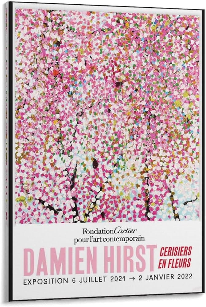 Amazon.co.jp: ダミアンハーストポスター桜 ダミアンハーストプリント