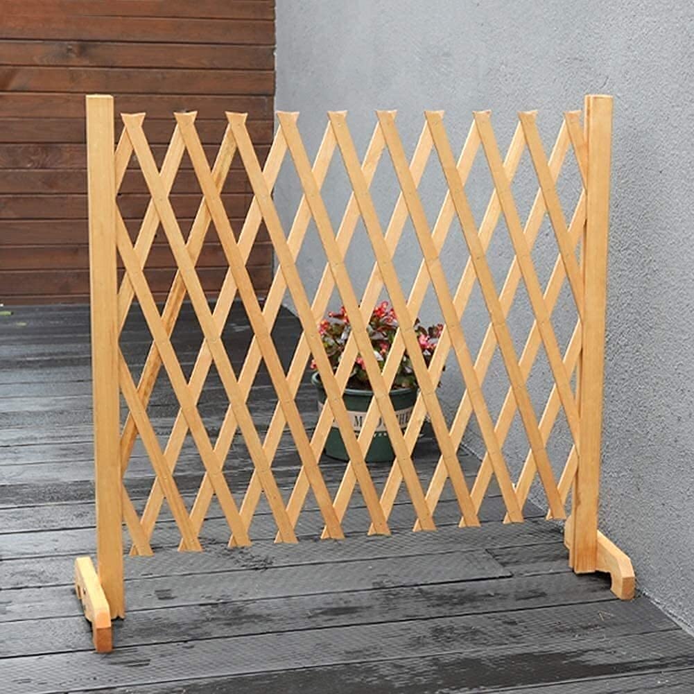 llxyzrzbhd Scherengitter Holz Rankhilfe Holzgitter Rankgitter Holz Patio-erweiternder Zaun-Holzplatten-Schirm-Isolierungs-Tierbarriere für