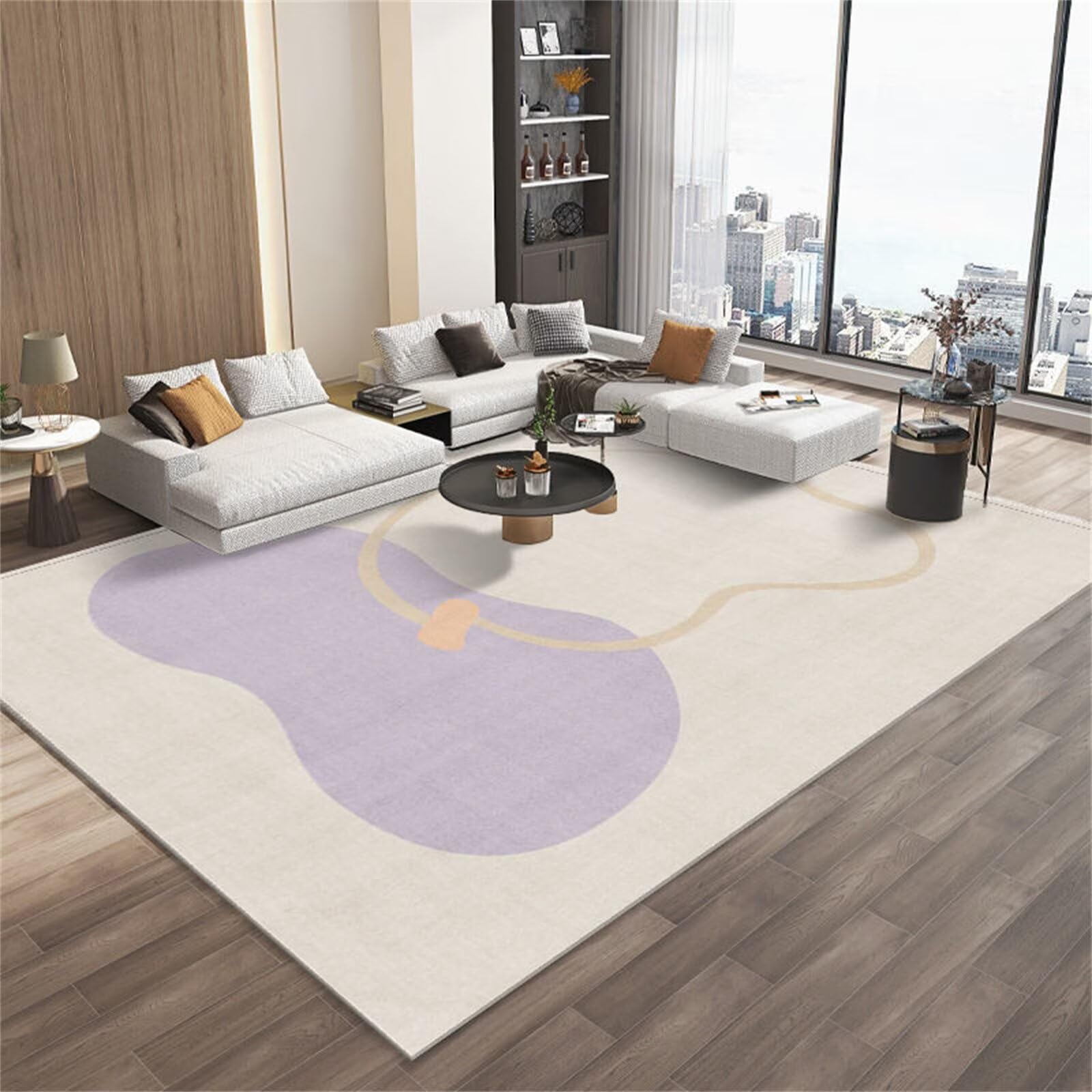 Tapis protection sol anti poussière lila pour la chambre enfant garçon et les jeux sur parquet