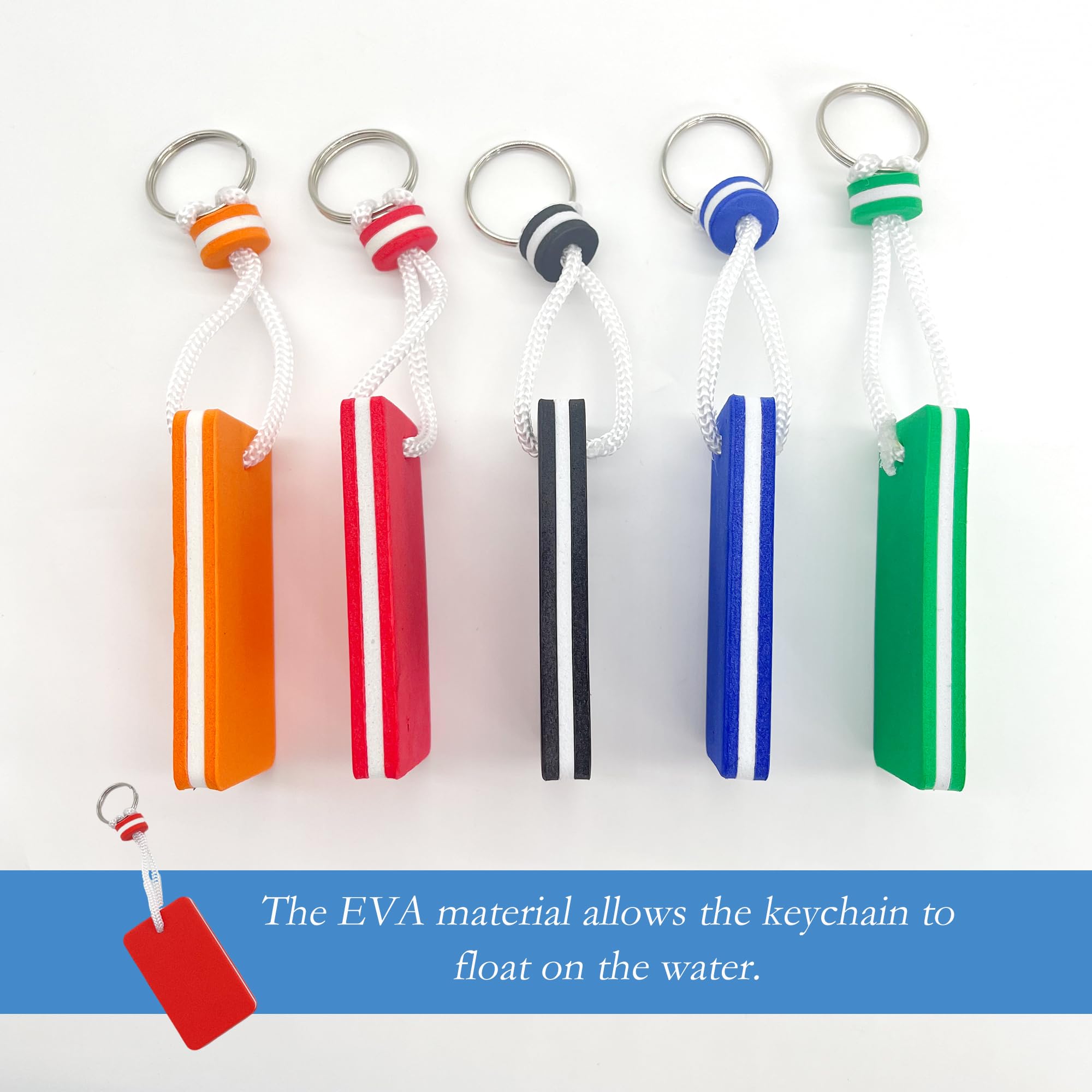 OHYER 5 pièces Porte-Clé Flotteur Porte-Clés de Flotteur de Bateau Porte- clés De Flotteur De Bateau Kayak Voile eva Convient pour la Natation la plongée la pêche Le canoë la Voile Le Kayak