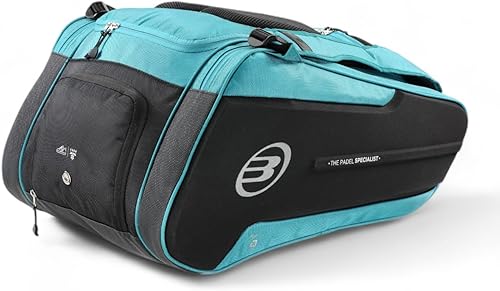BULLPADEL Bolsa para raqueta de pádel BPP-25012 HACK 2025  Bolsa de raqueta Premium de Paquito Navarro  Compartimentos térmicos para 4 Palas de