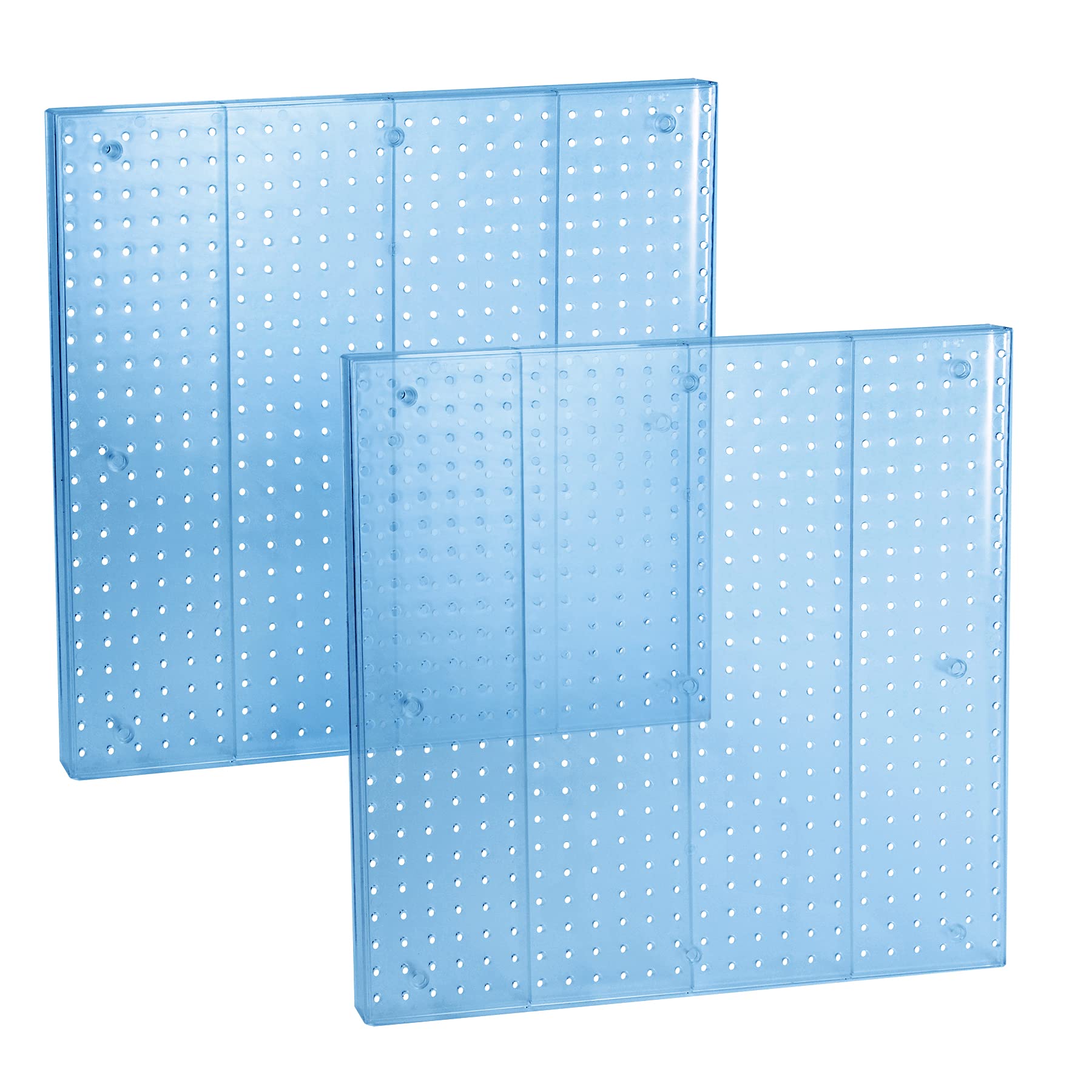 Pegboard azul de 24x24 pulgadas, panel organizador de pared para herramientas en pack de 2