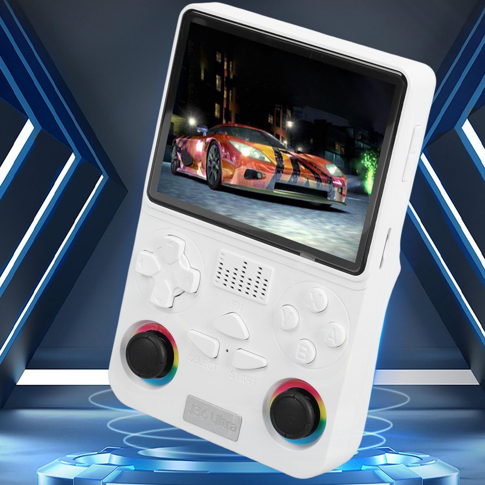 Generic Console di Gioco Portatile retrò Schermo da 4 Pollici Octa Core per 22000 Giochi per Tutte le età ABSCPU 5.1 per i Viaggi (WHITE)