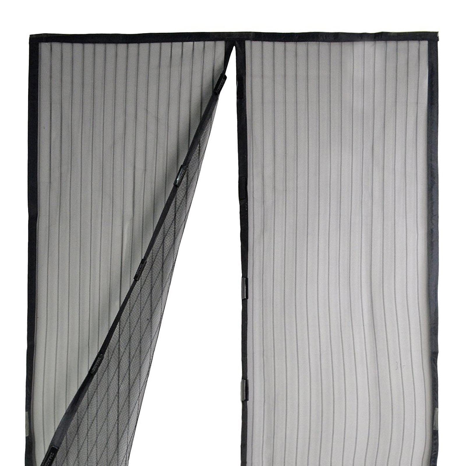 ASAB Magnetic Screen Door Mesh Net Curtain Full Frame Magnets Screen Door Up to 39” x 82”