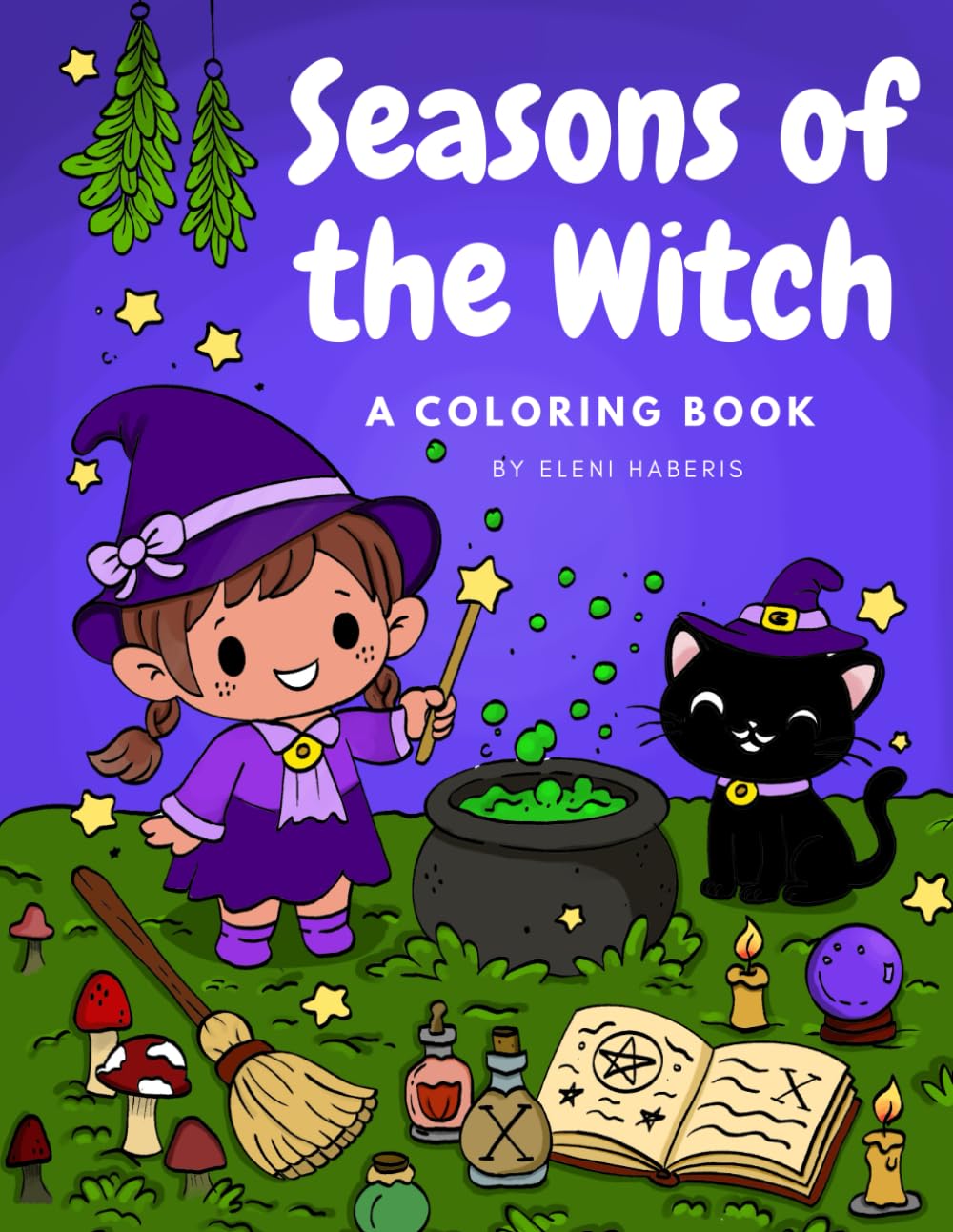 Season of the Witch Coloring Book: A Hand-Drawn Pagan Wheel of the Year Coloring Book with Reflections for Witches, Pagans, and Nature Lovers