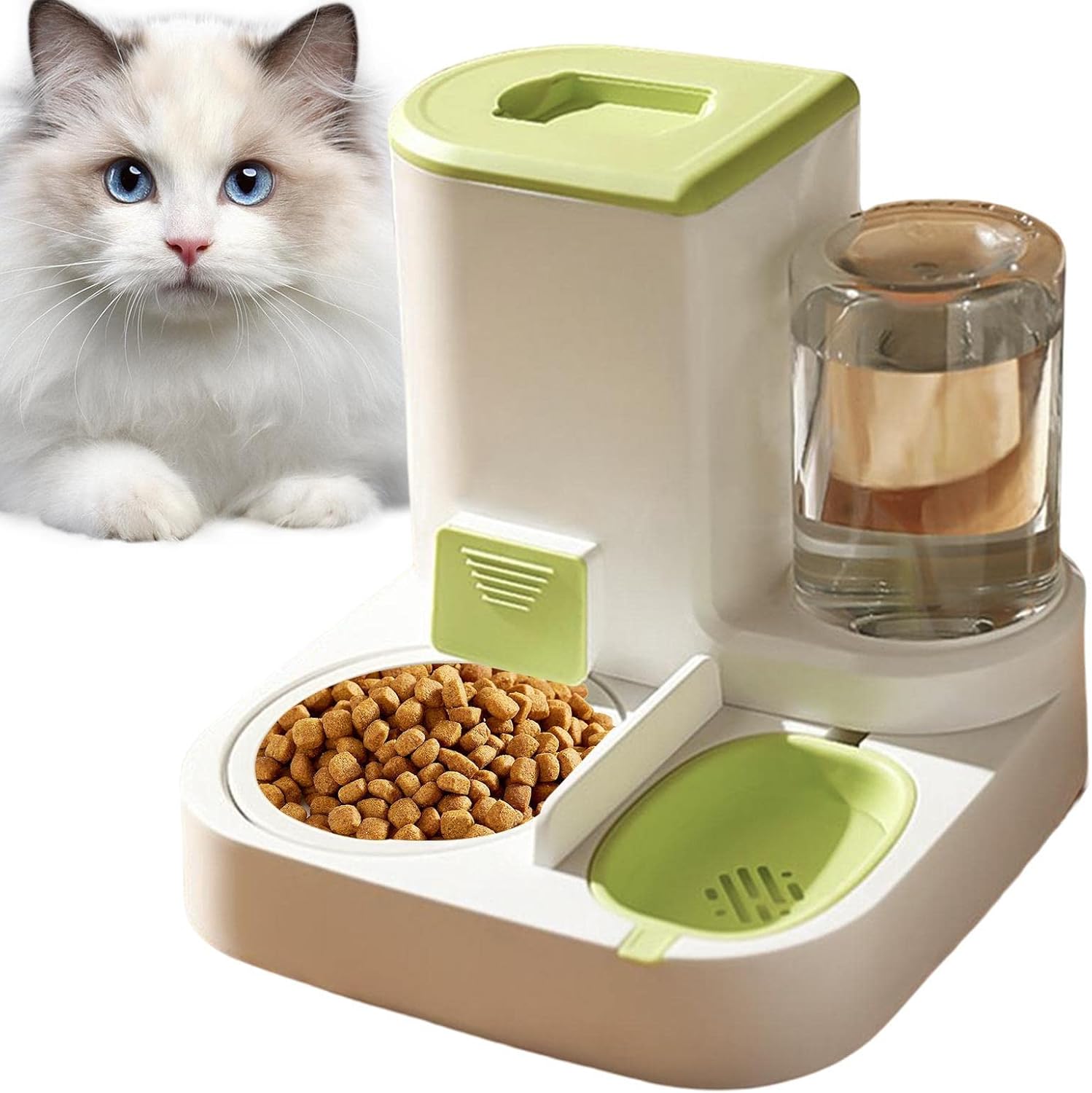 Pet Supplies 2 in 1 Automatic Pet Feeder,Automatic Cat Food and Water Bowl Set Water Bowl