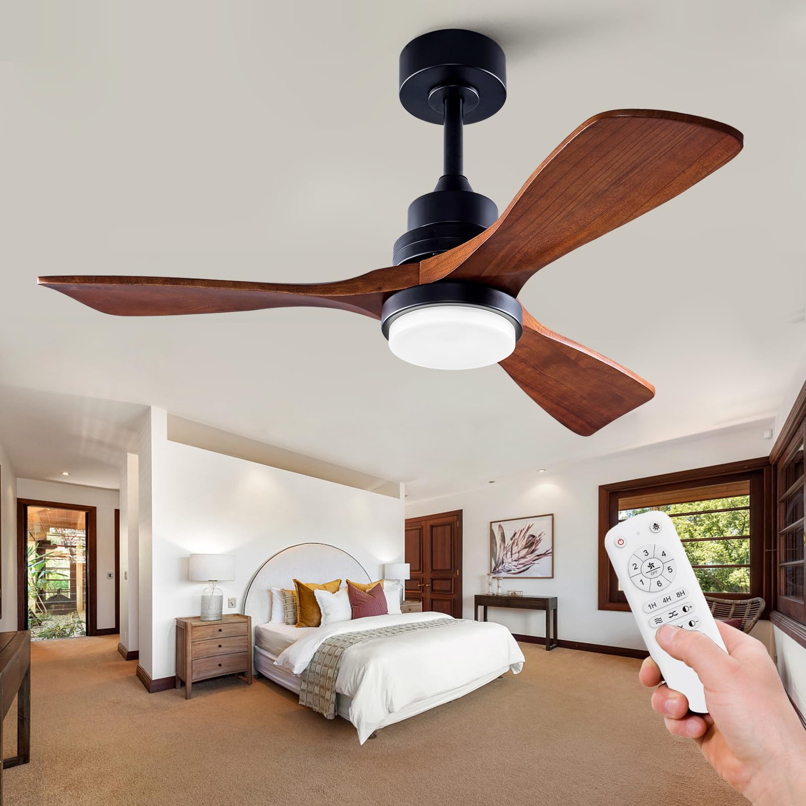 ハサモ　BAR WOOD CEILING FAN BAR WOOD CEILING FAN バル ウッド シーリングファン