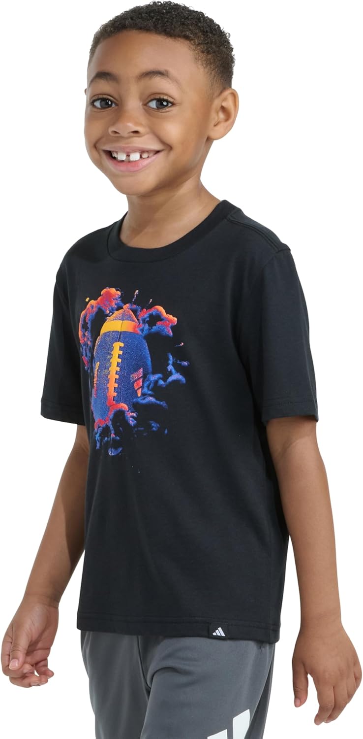 adidas Boys Short Sleeve Sport Graphic Tee Shirt - Image 4