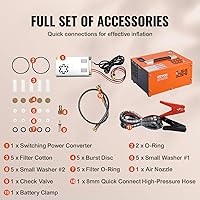 Vista 6 de VEVOR Compresor de Aire PCP 12V DC, Compresor PCP 4500 Psi, Compresor de Aire PCP Portátil para Paintball 30MPa, Bomba de Rifle 110V AC, Bomba