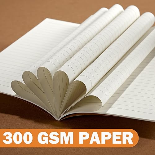 Miniatura 3 de Fuutreo Paquete de 300 cuadernos de papel kraft tamaño A6 con forro pequeño, cuaderno de bolsillo a granel para niños, estudiantes, escuela,