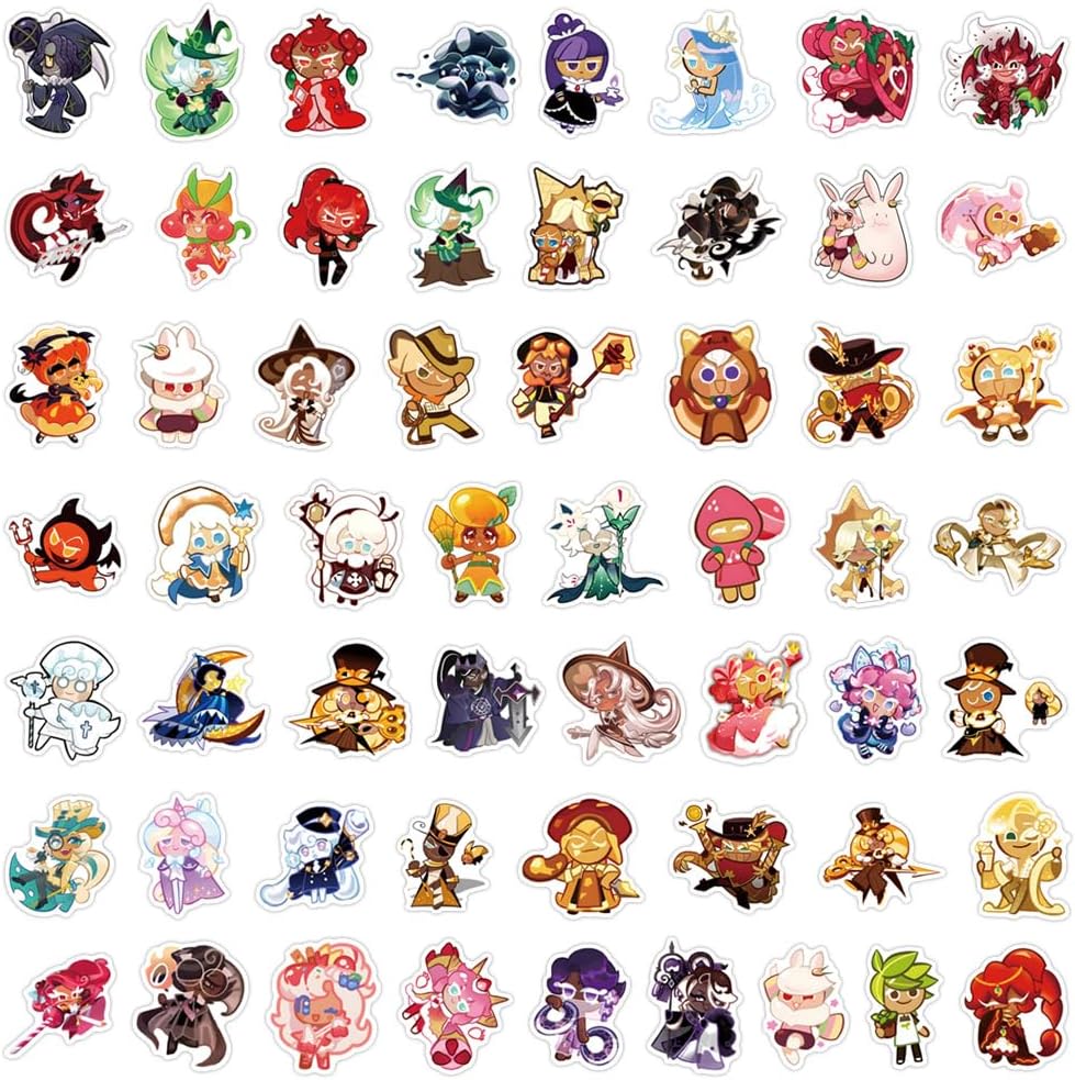 205 PCS Cookie Run Kingdom Cute Cartoon Waterproof Vinyl Sticker for Water Bottles laptops for Kids Boys Girls Teens Adults for Birthday Party Supplies Halloween Decoration Favors - Image 5