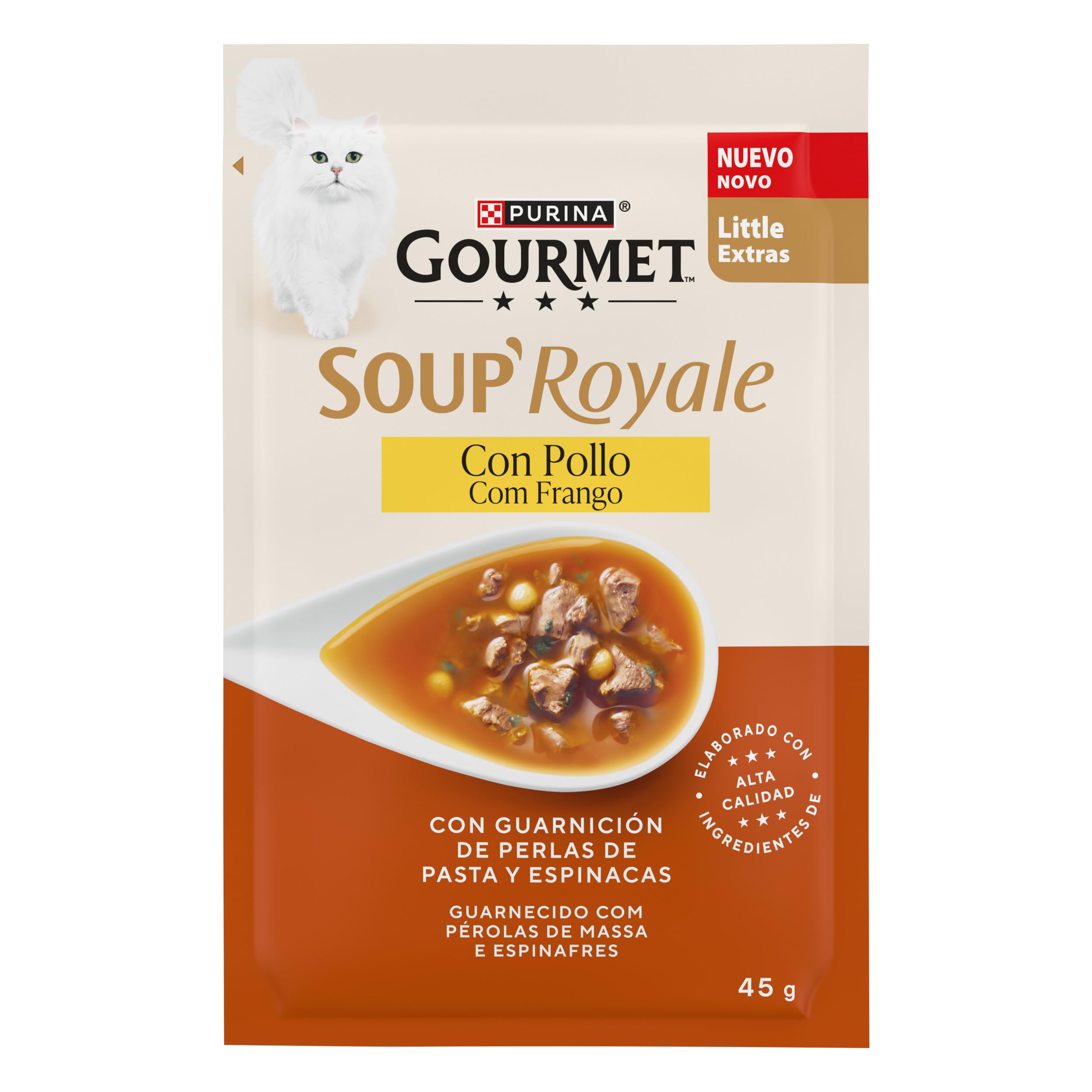 PURINA® Gourmet® Soup Royale con Pollo 30 Sobres x 45gr
