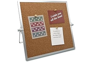 Premium Cork Board with 15 Push Pins: Ideal Desk Decor for Enhanced Organization