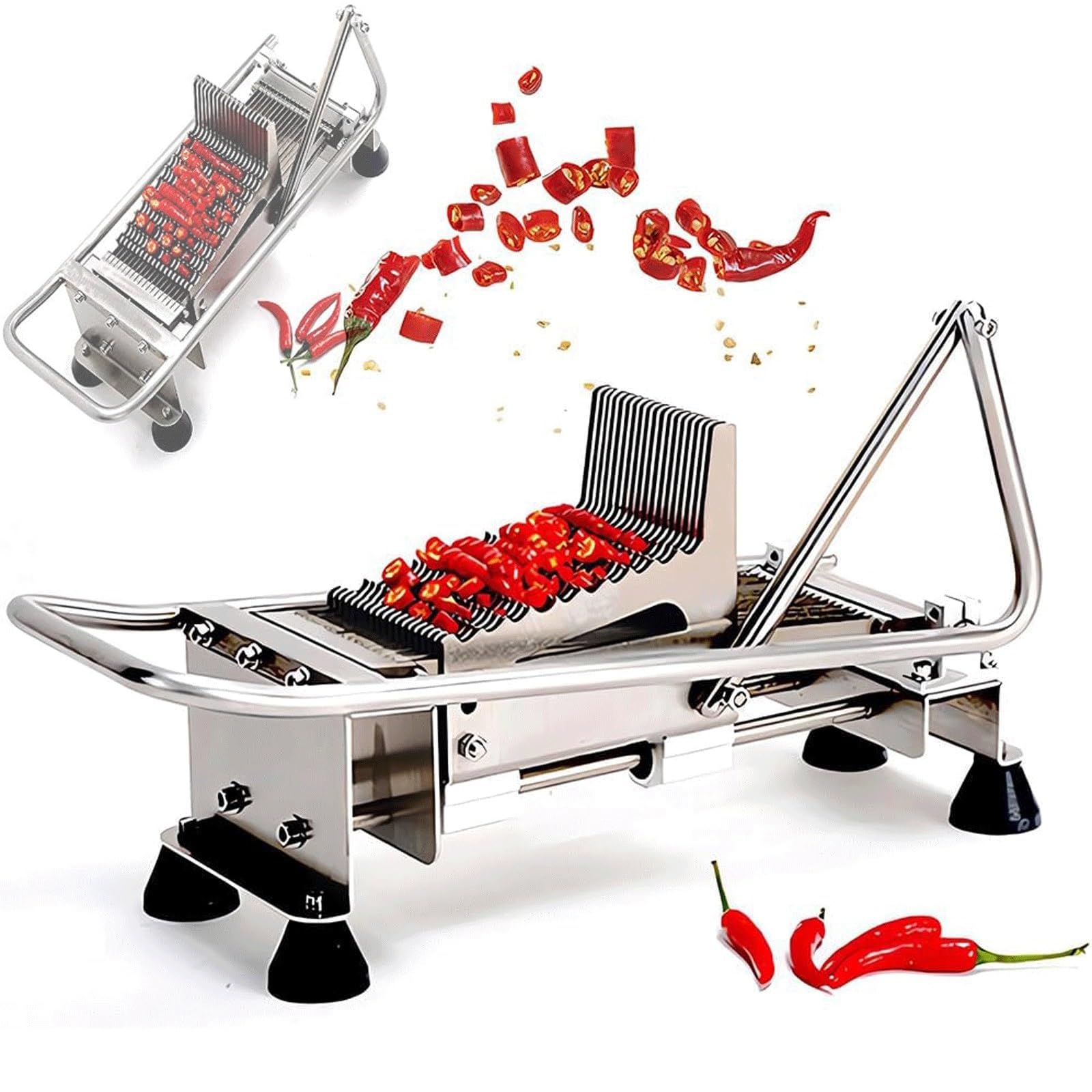 Hachoir manuel à poivron rouge pour la cuisine en plein air et barbecues