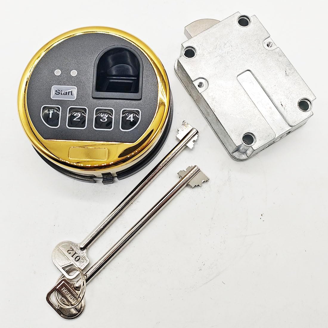 1 Set Circular Safe Fireproof Cabinet Fingerprint Combination Lock Delay Lock Blade Zinc Alloy