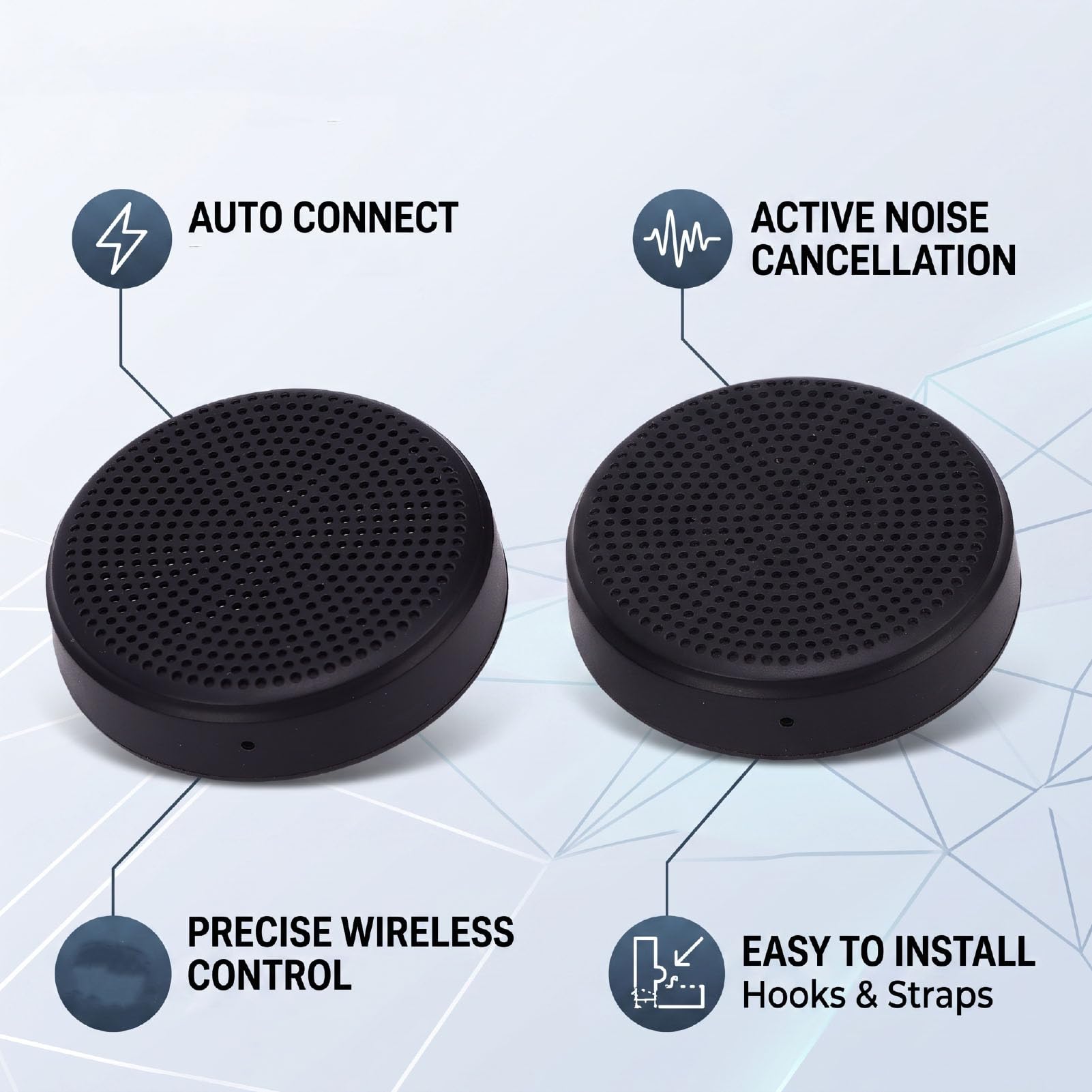 Auriculares Bluetooth para Casco, con Estuche de Carga Inalámbrico