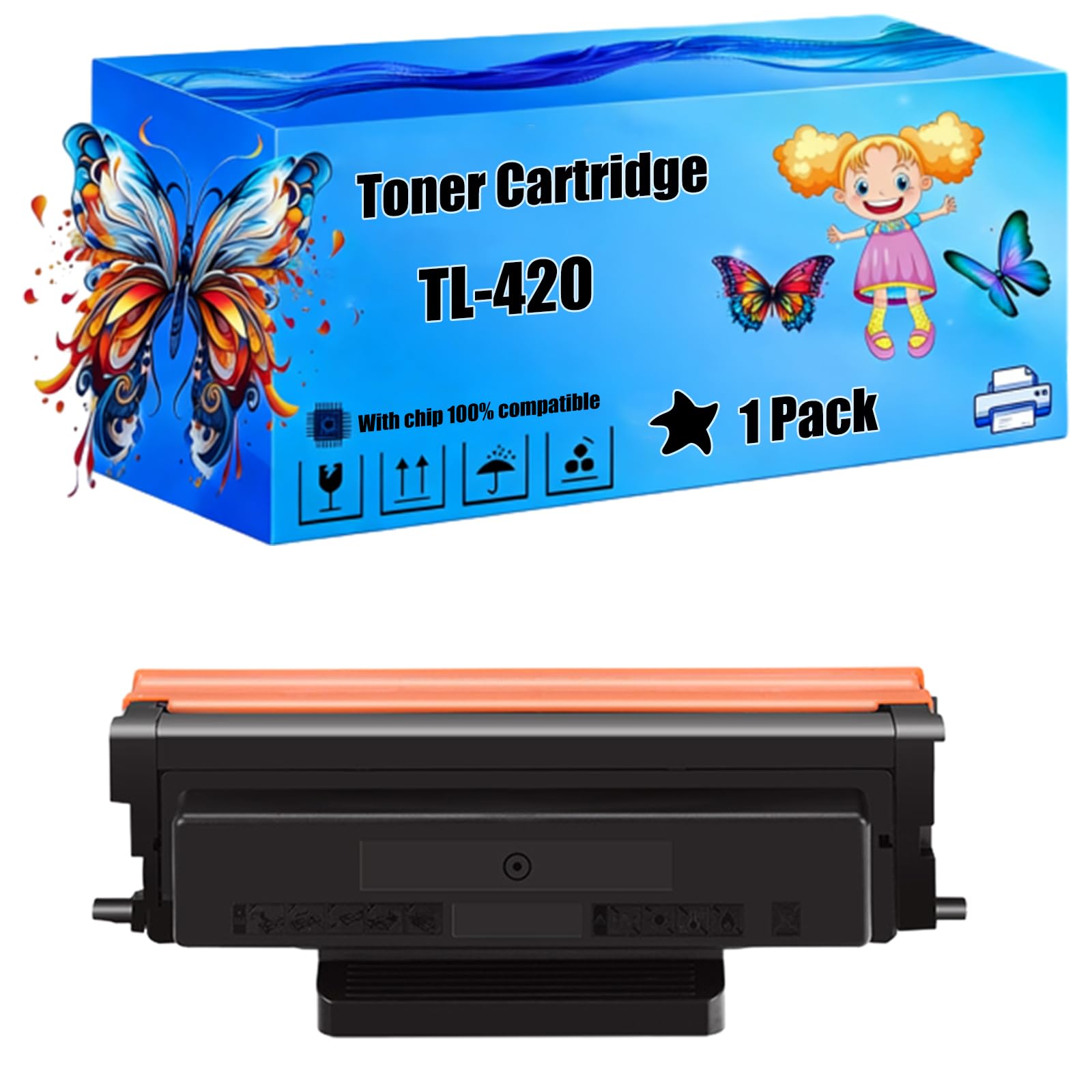 Compatible for Pantum TL-420 Toner Cartridge Work for Pantum M7300FDN M7300FDW P3010D P3010DW P3300DN P3300DW M6700D M6700DW M7100DN M7100DW M6800FDW Printers (1 Pack Black)