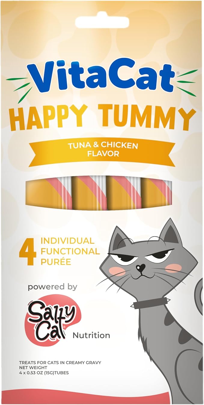 Salty Cat Premiun Functional Tuna & Chicken Tube Treats for Cats 12 Pack miniatura 8