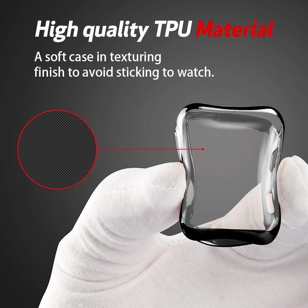 Aottom Compatible for Apple Watch Case 42mm iWatch Series 3/2 Screen Protector Ultra-Thin All-around HD Clear Soft TPU Silicone Skin Shell Bumper Protective Case Cover for Apple Watch Series 3/2 42mm