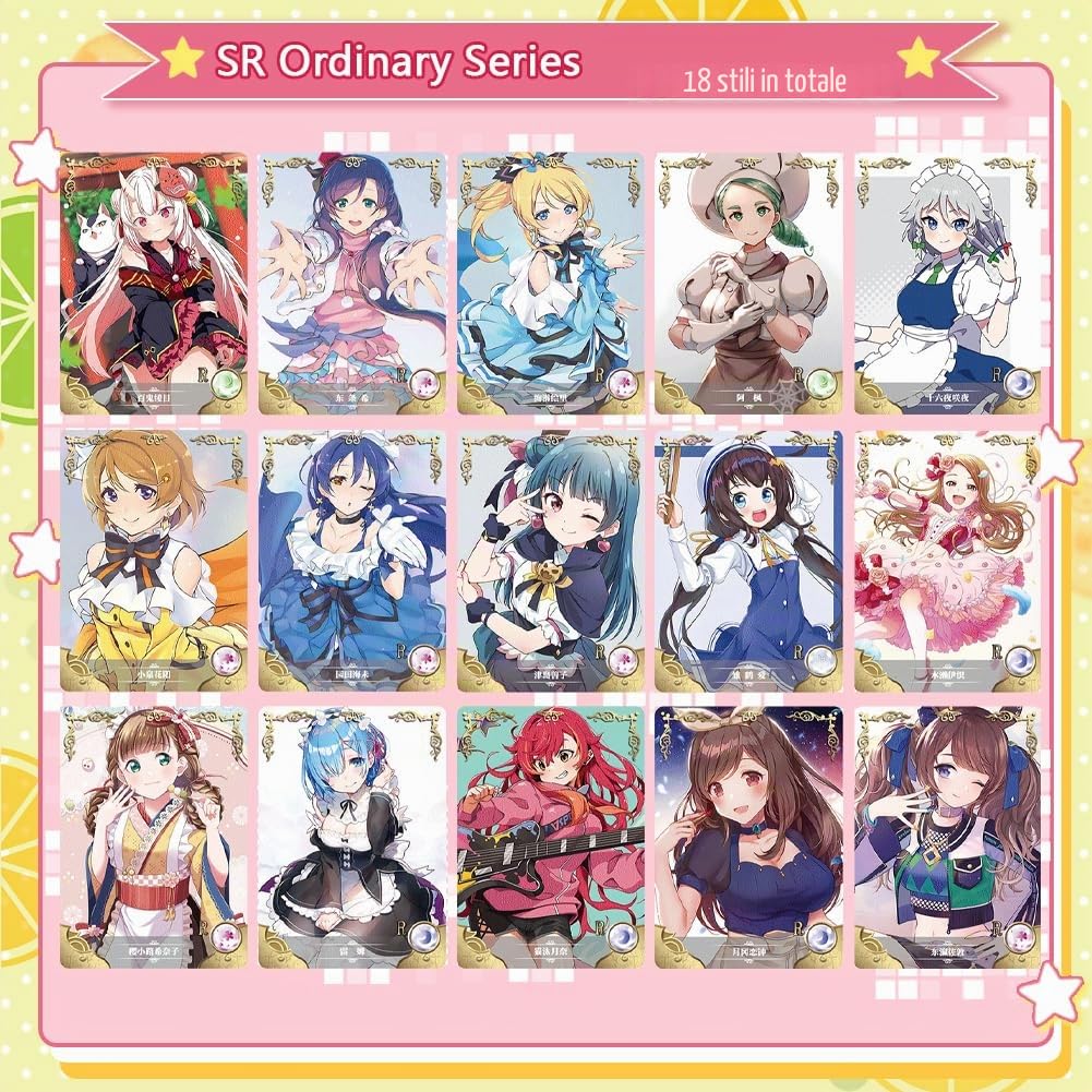 Goddess Story Waifu Cards 1YUAN14, Game Characters Erogenous Girl Goddess Cards - Scatola di carte collezionabili (1-14 FuGuang)
