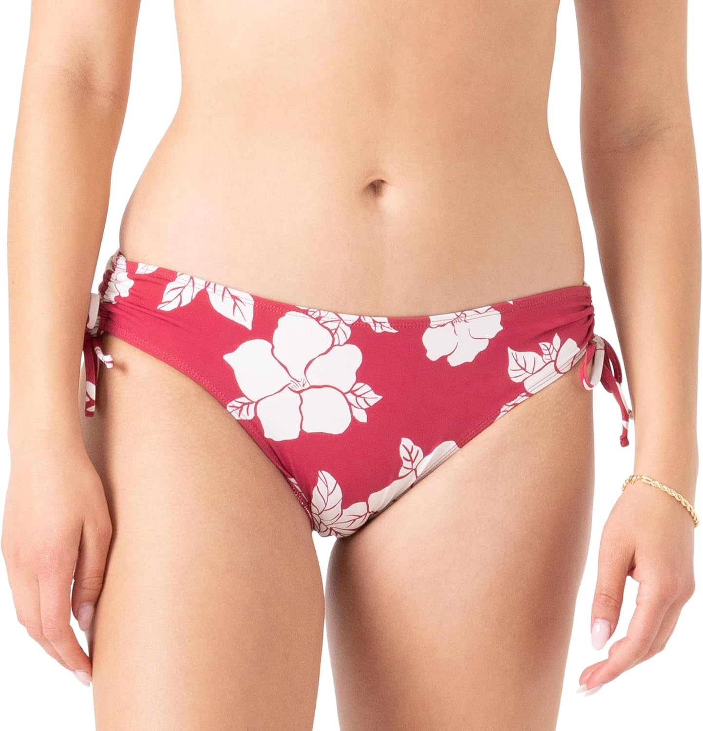 Roxy Women's Side Tie Cheeky Bikini Bottoms – Low Rise Swimwear, UPF 50+ Sun Protection