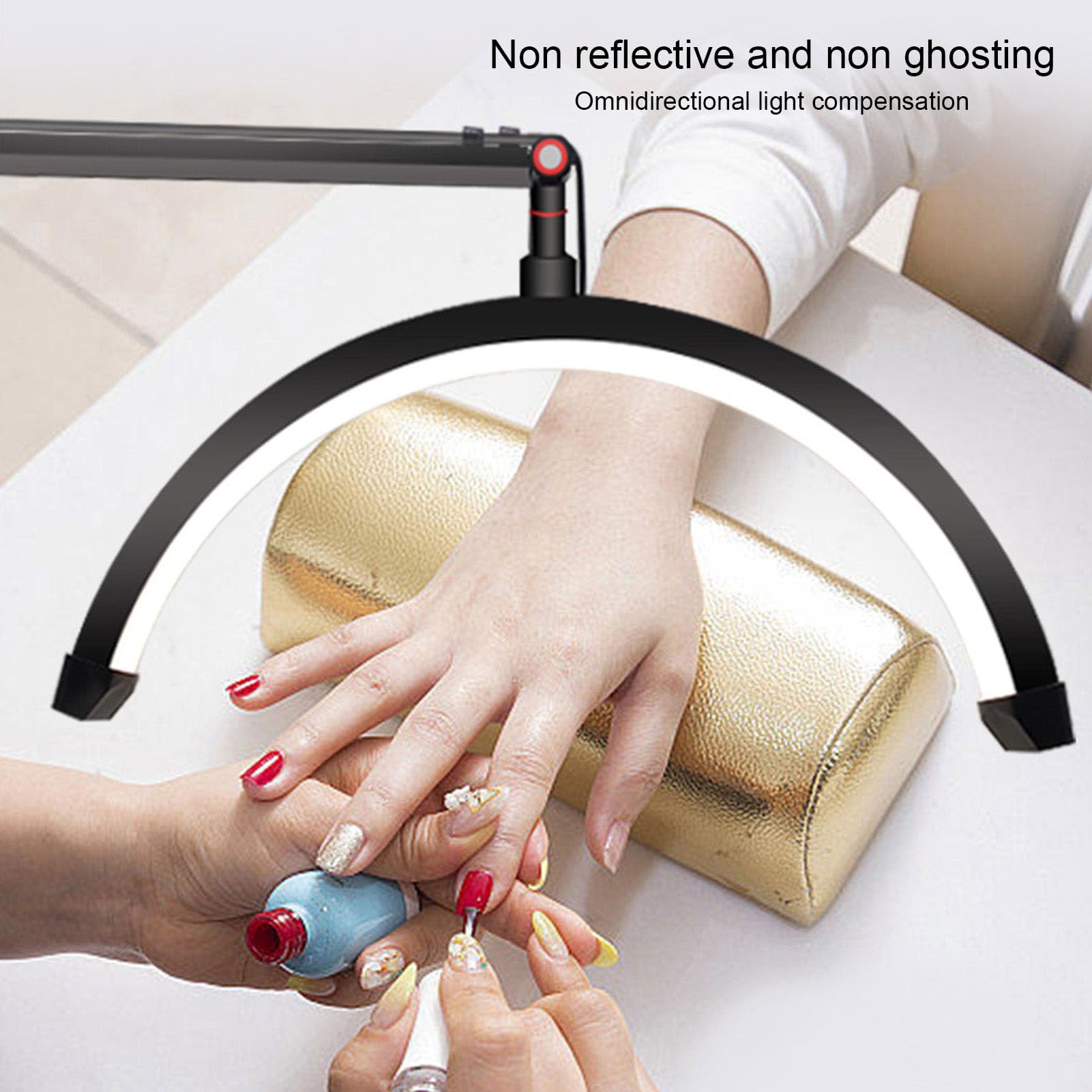 Garosa Luce a Mezzaluna a LED, 20w 10 Marcia Dimmeble Lash Desk Lampada con 360 Gradi TEMPERATURA DI 3 COLORE, STANCO ALLUMINO LEGA REGLI