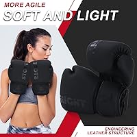 Vista 6 de Boxing Gloves for Men Women, Sparring Training Punching MMA Kickboxing Boxing Gloves, Heavy Bag Workout Gloves for Boxing, Kickboxing, Muay Thai