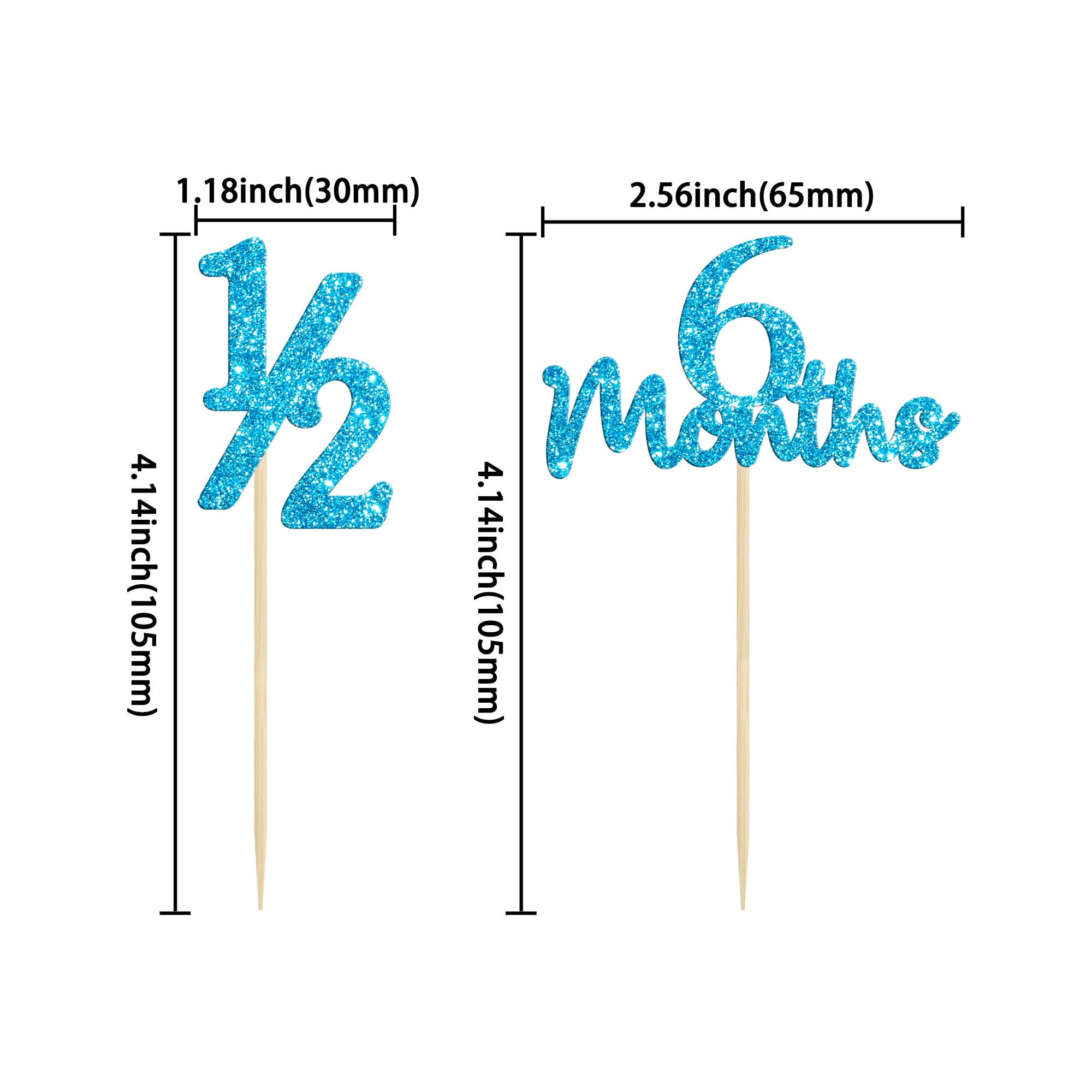 Gyufise Cupcake-Topper Set – 24 Stück, Herzform, 6x13 Cm, Für Valentinstag, Babyparty & Geburtstag