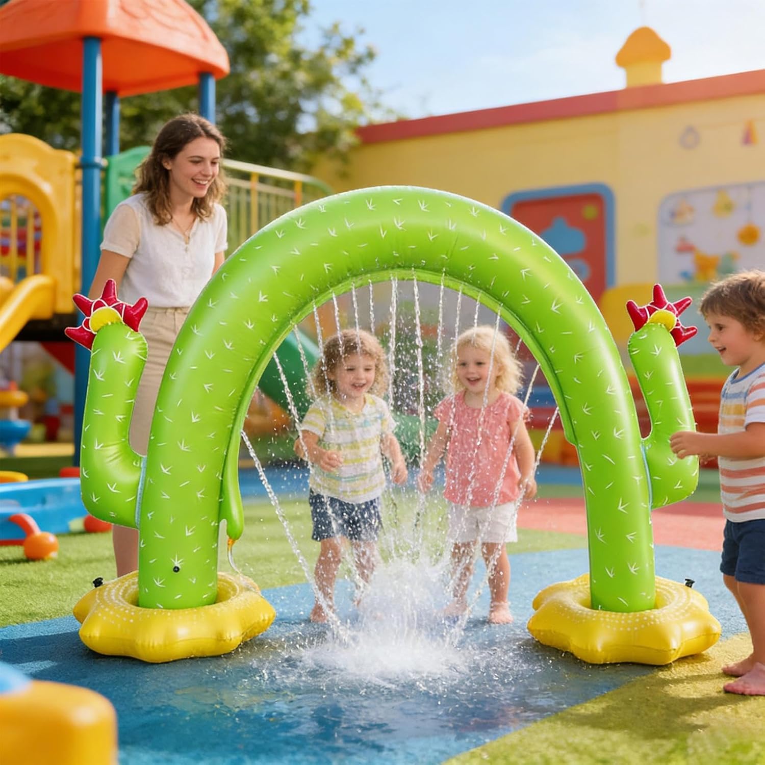 Interactive Inflatable Water Sprinkler - Cooling | Portable Outdoor Play for Yard, Garden, Beach, and Camping | for Family Vacation and Holidays