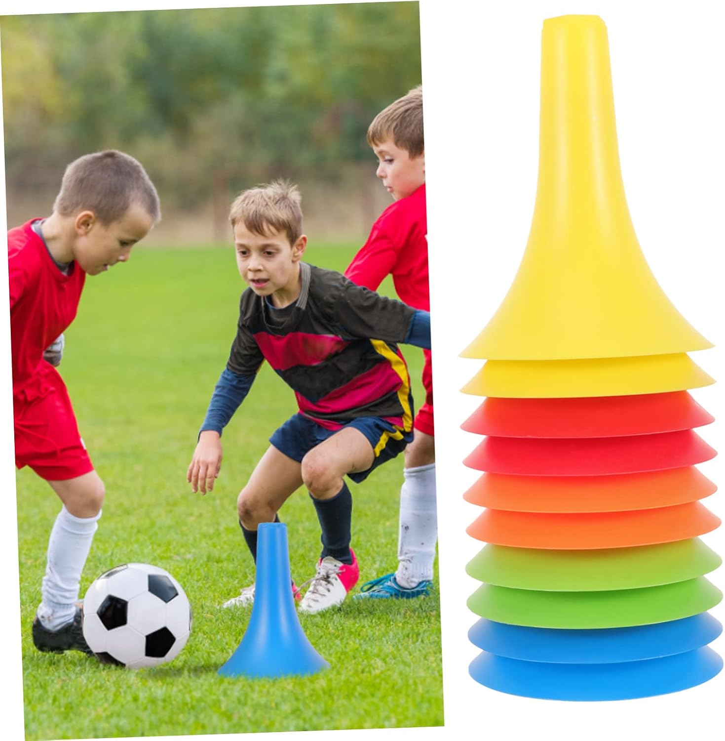 Totority 10pcs Roller Skating Cones Sports Cones Firm Training Markers Basketball Sign for Field Drills Obstacle Course