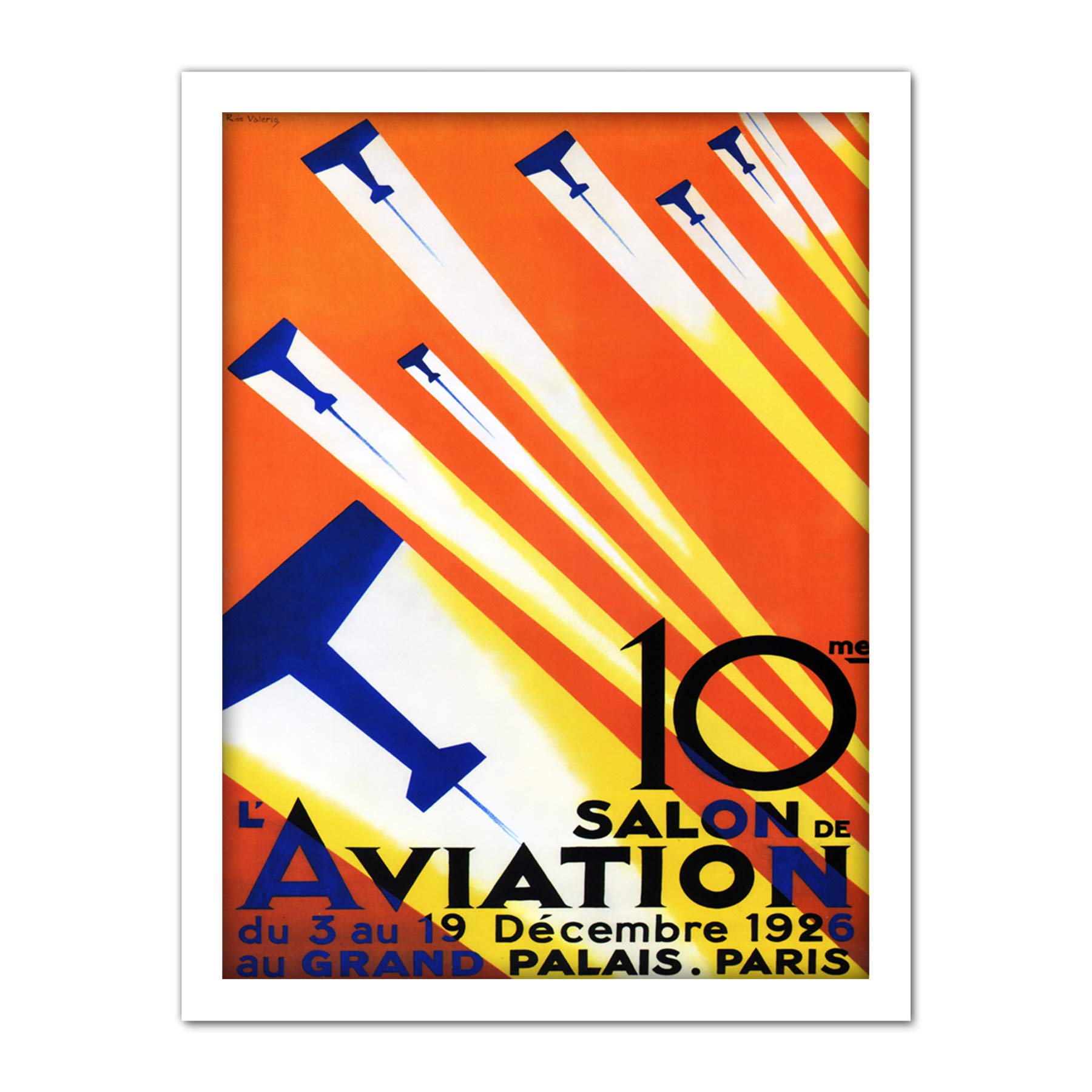Wee Blue Coo Airshow Aviation Paris France Artwork Framed Wall Art Print 18X24 Inch