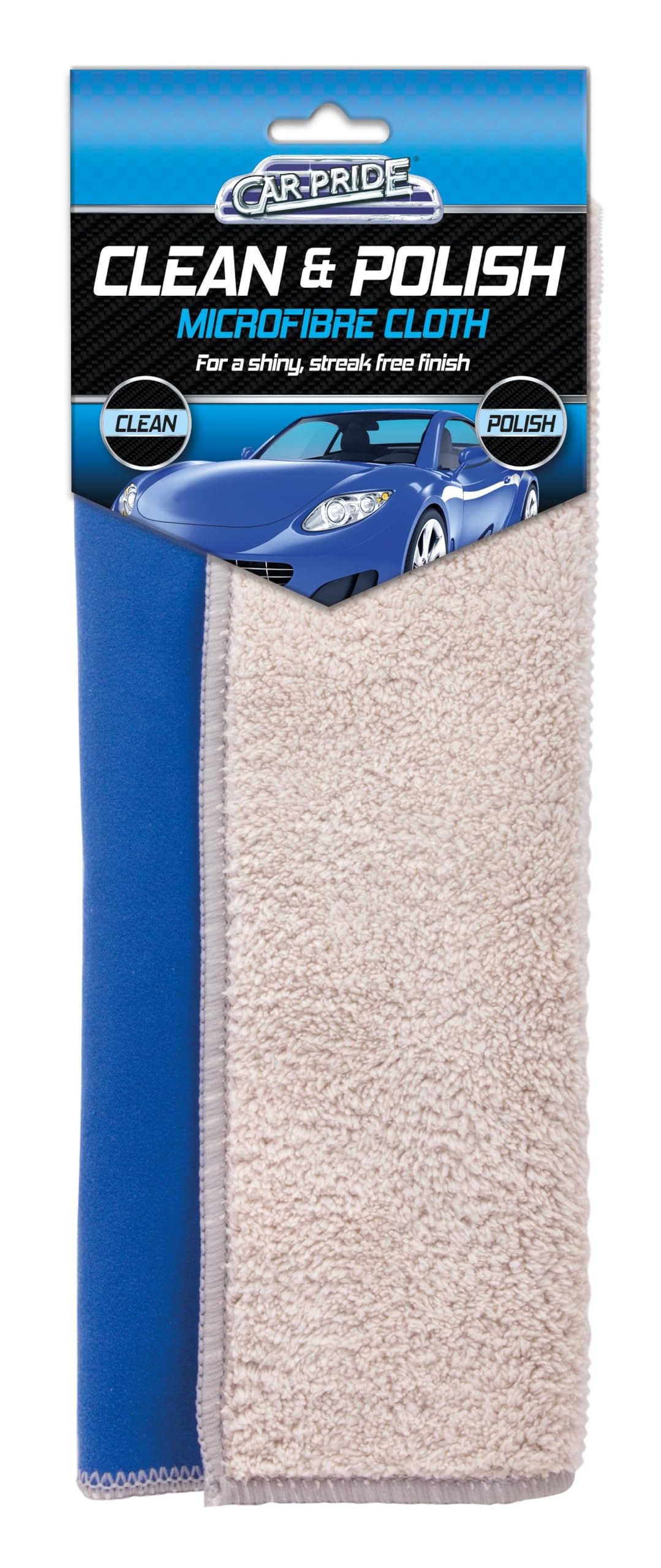 CARPRIDE® Clean and Polish MicroFibre Cloth for Car Exterior and Interior | Streak Free | 30 x 30 cm