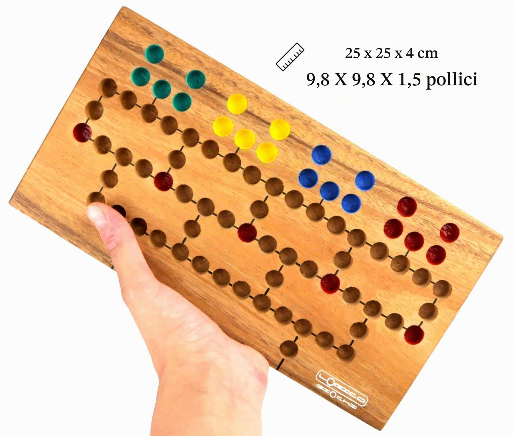 Logica Giochi - Barricata - Gioco da Tavolo in Legno - Gioco di Strategia per 2/4 Giocatori - Gioco per Famiglie